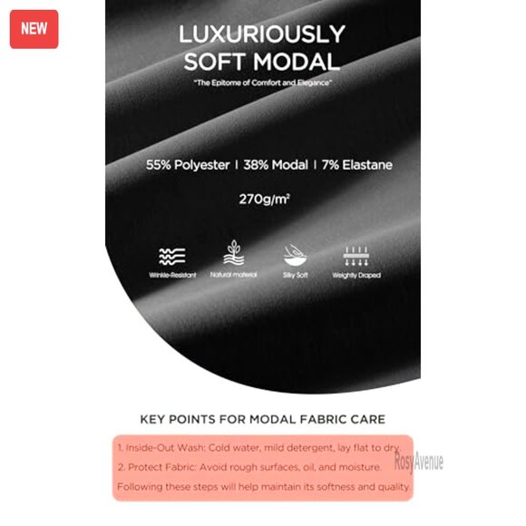 Modal Maxi Skirt High Waist Back Slit Casual Pencil Long - Picture 5 of 6